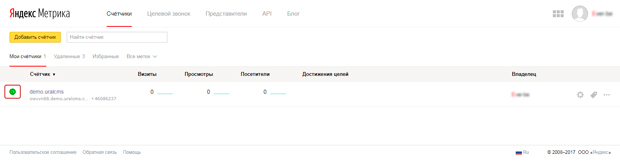 UralCMS: Проверка корректности установки Яндекс.Метрики